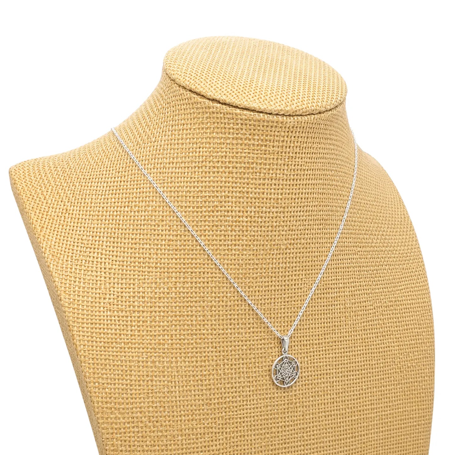 Collar Cubo Metatrón Plata 925 Protección Cadena 50 Cm - Bisutería Lola F