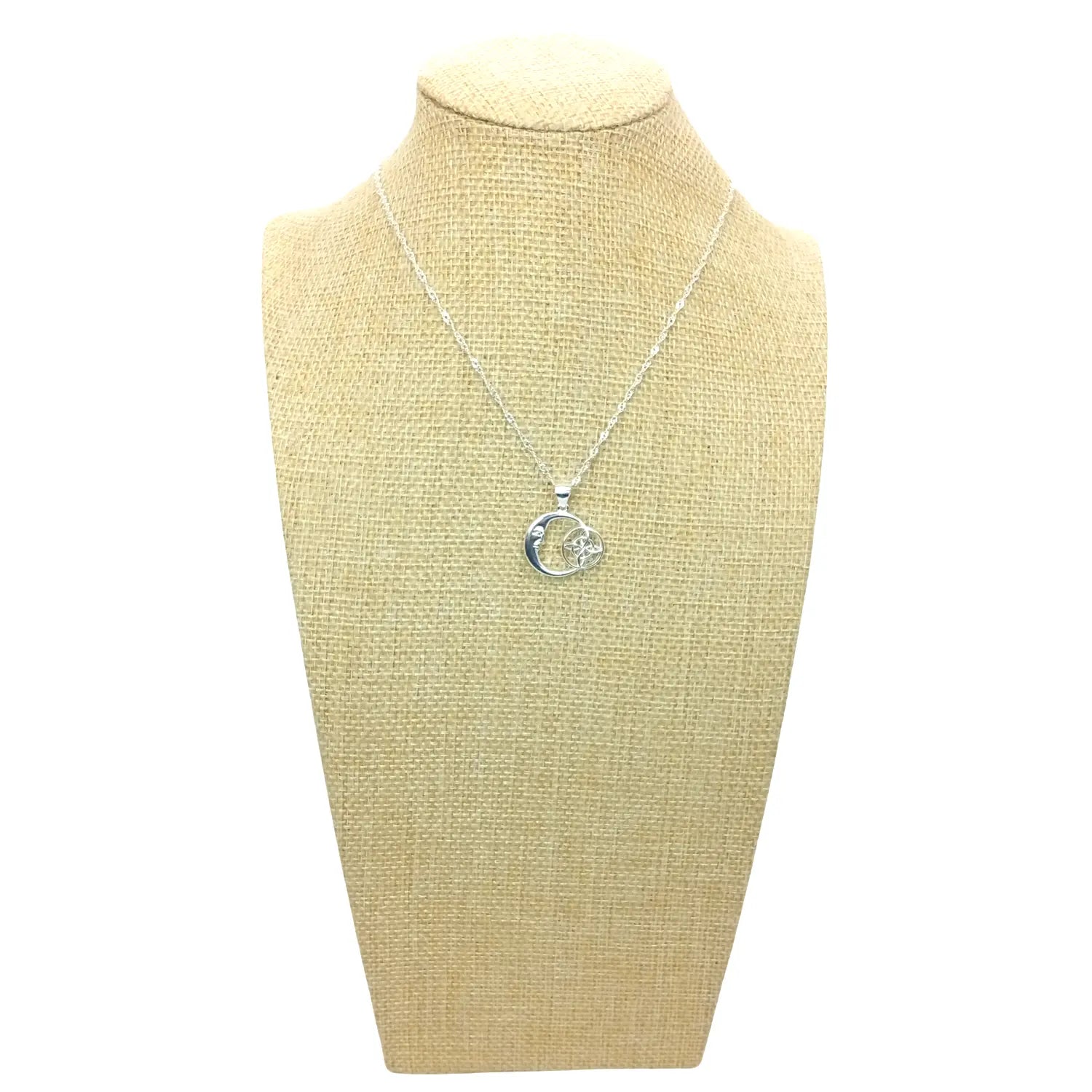 Collar Nudo de Bruja Media Luna de Plata Energía Mágica - Bisutería Lola E