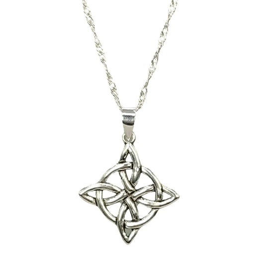Collar Nudo de Bruja Plata 27 X 25 mms Protección y Energía - Bisutería Lola A