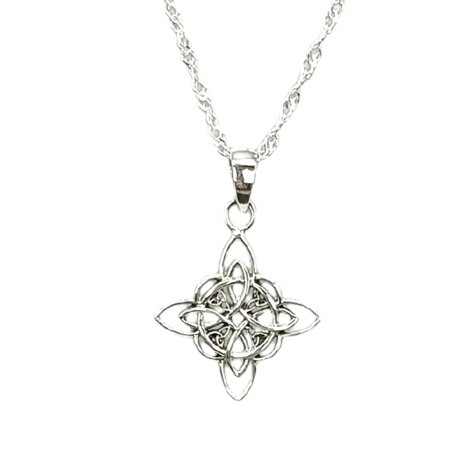 Collar Nudo de Bruja Plata 925 para Protección y Energía - Bisutería Lola A