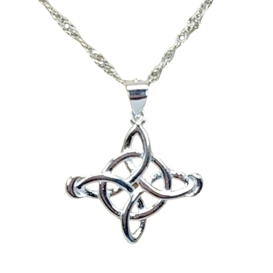 Collar Nudo de Bruja Plata Amuleto de Protección Ancestral - Bisutería Lola A