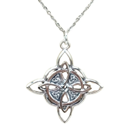 Collar Nudo de Bruja Triqueta de Acero Inoxidable - Bisutería Lola A