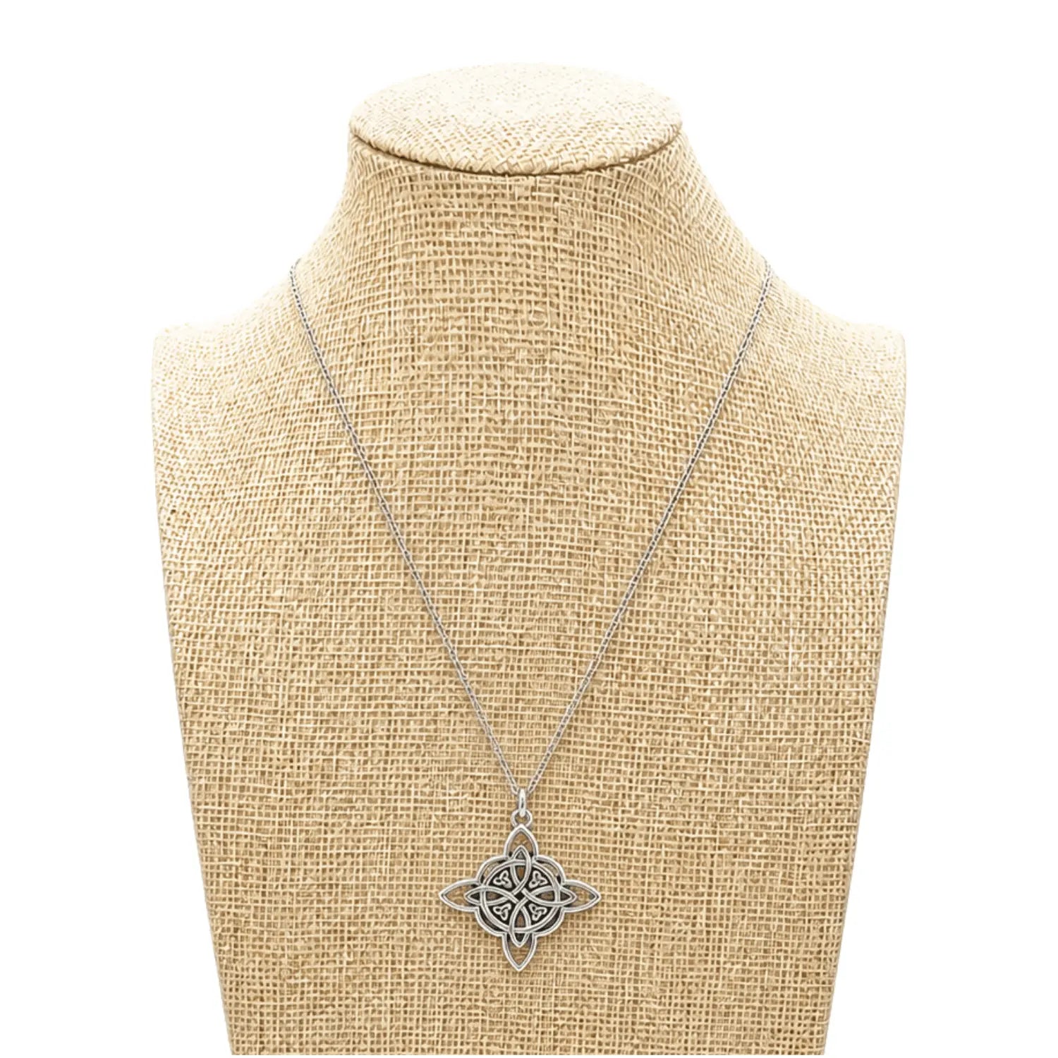 Collar Nudo de Bruja Triqueta de Acero Inoxidable - Bisutería Lola D