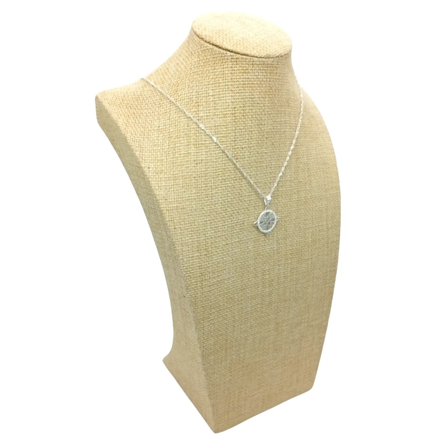 Collar Nudo de Bruja de Plata Italiana con Circón para Protección - Bisutería Lola F