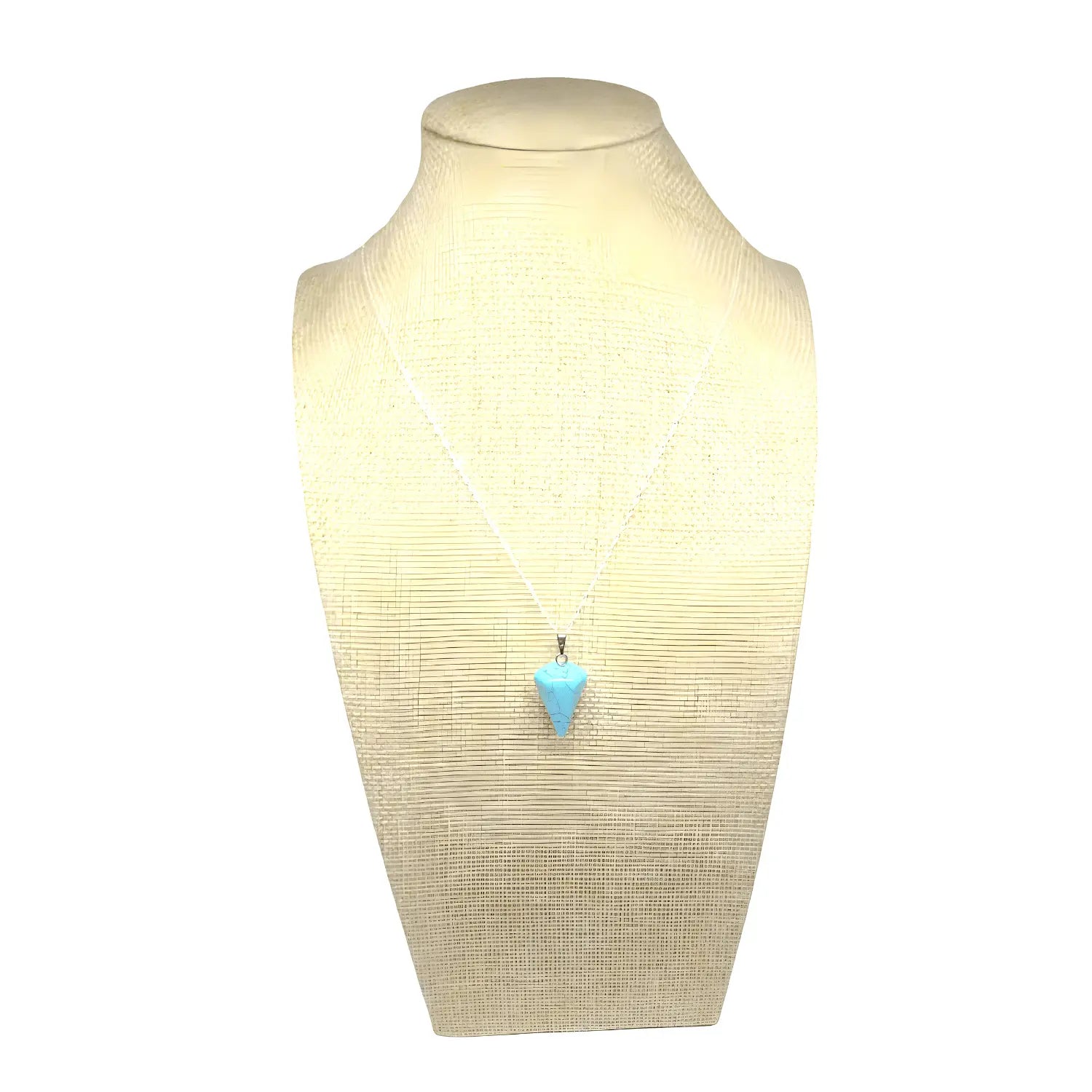 Collar Péndulo Turquesa con Cadena de Plata - Bisutería Lola B