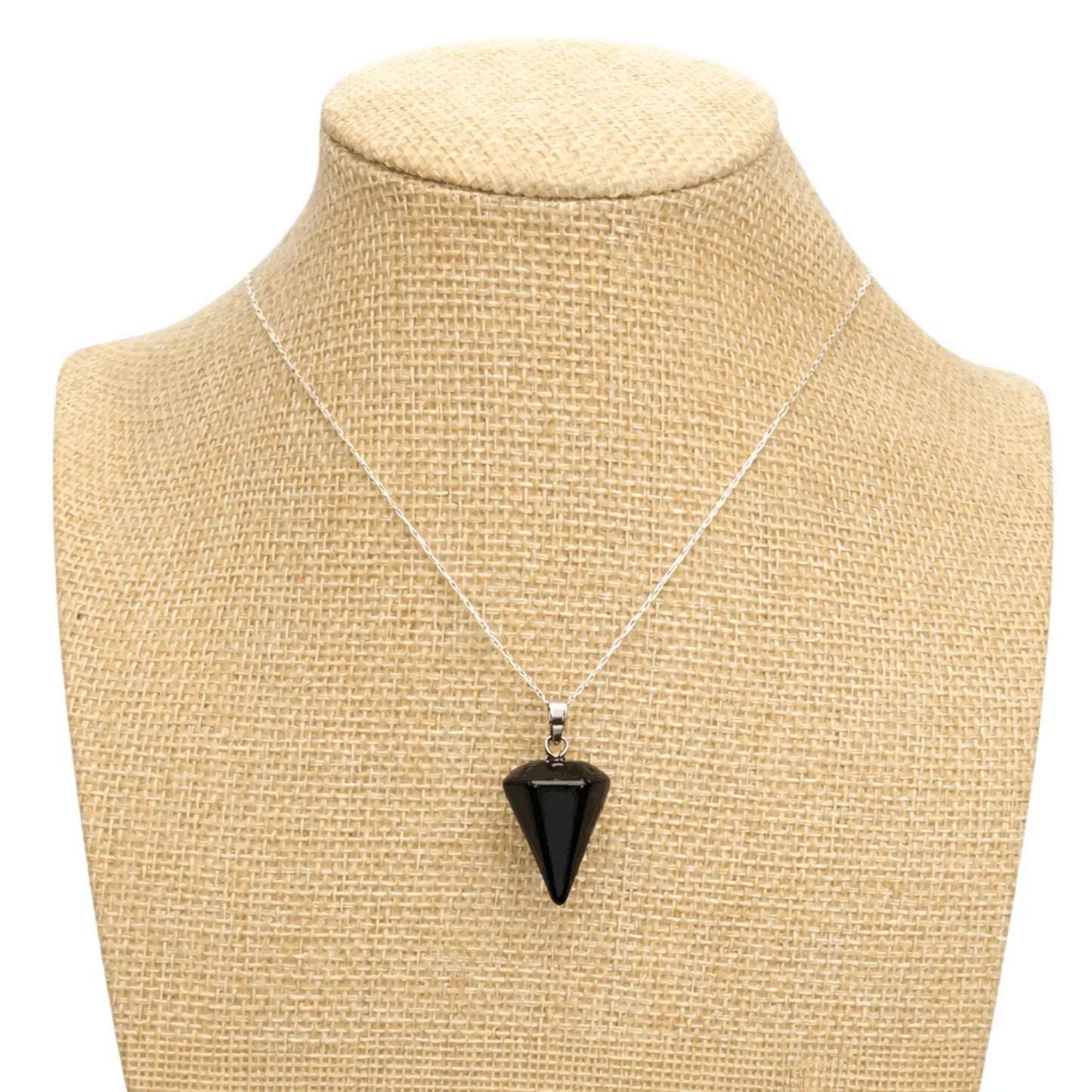 Collar Péndulo Piedra Natural Ónix con Cadena de Plata - Bisutería lola G