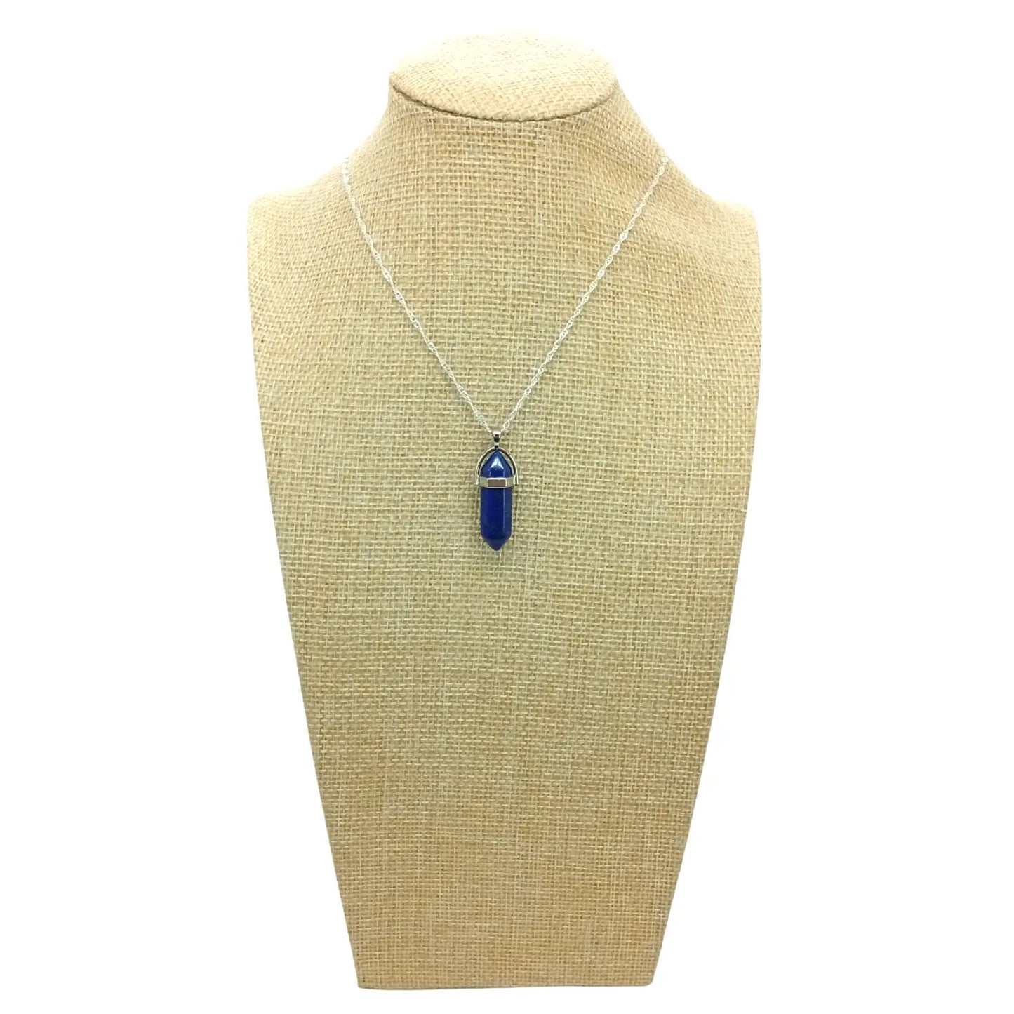 Colgante Punta Hexagonal Piedra Natural Lapislázuli – Cadena de Plata 925 - Bisutería Lola E
