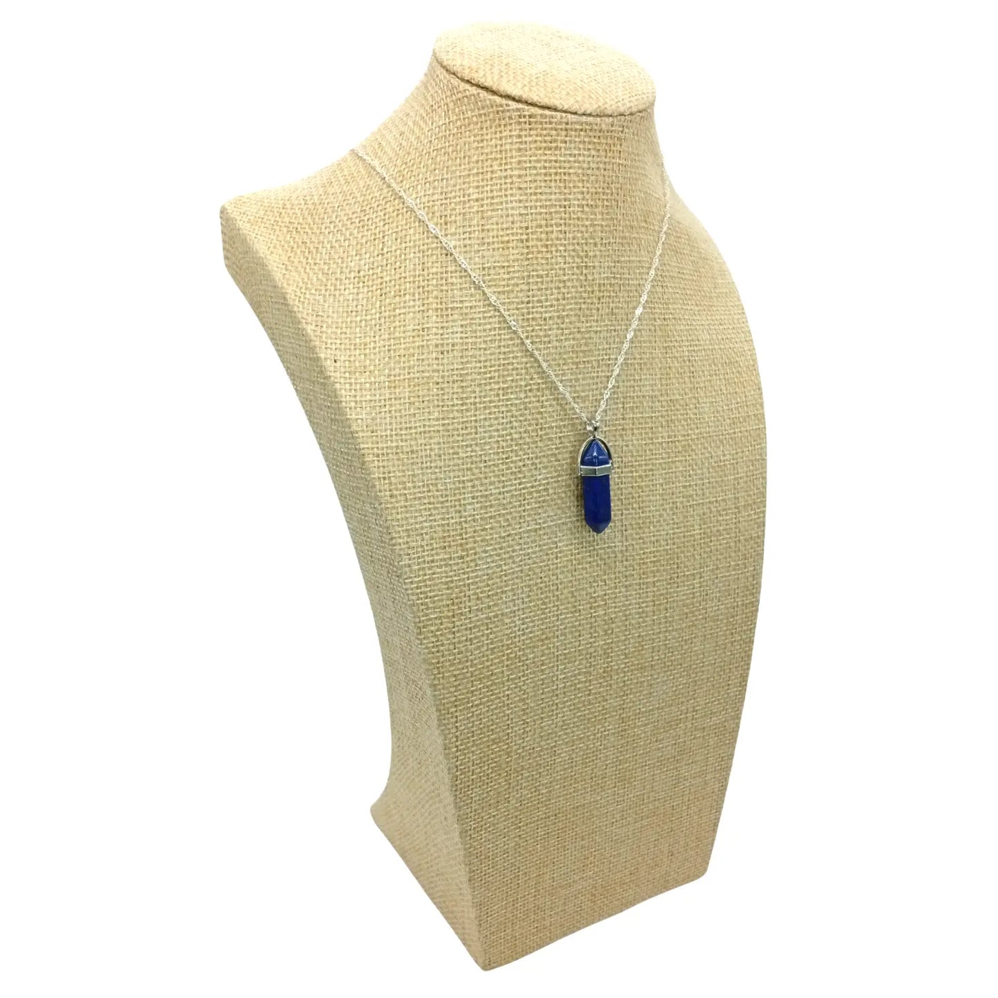 Colgante Punta Hexagonal Piedra Natural Lapislázuli – Cadena de Plata 925 - Bisutería Lola F
