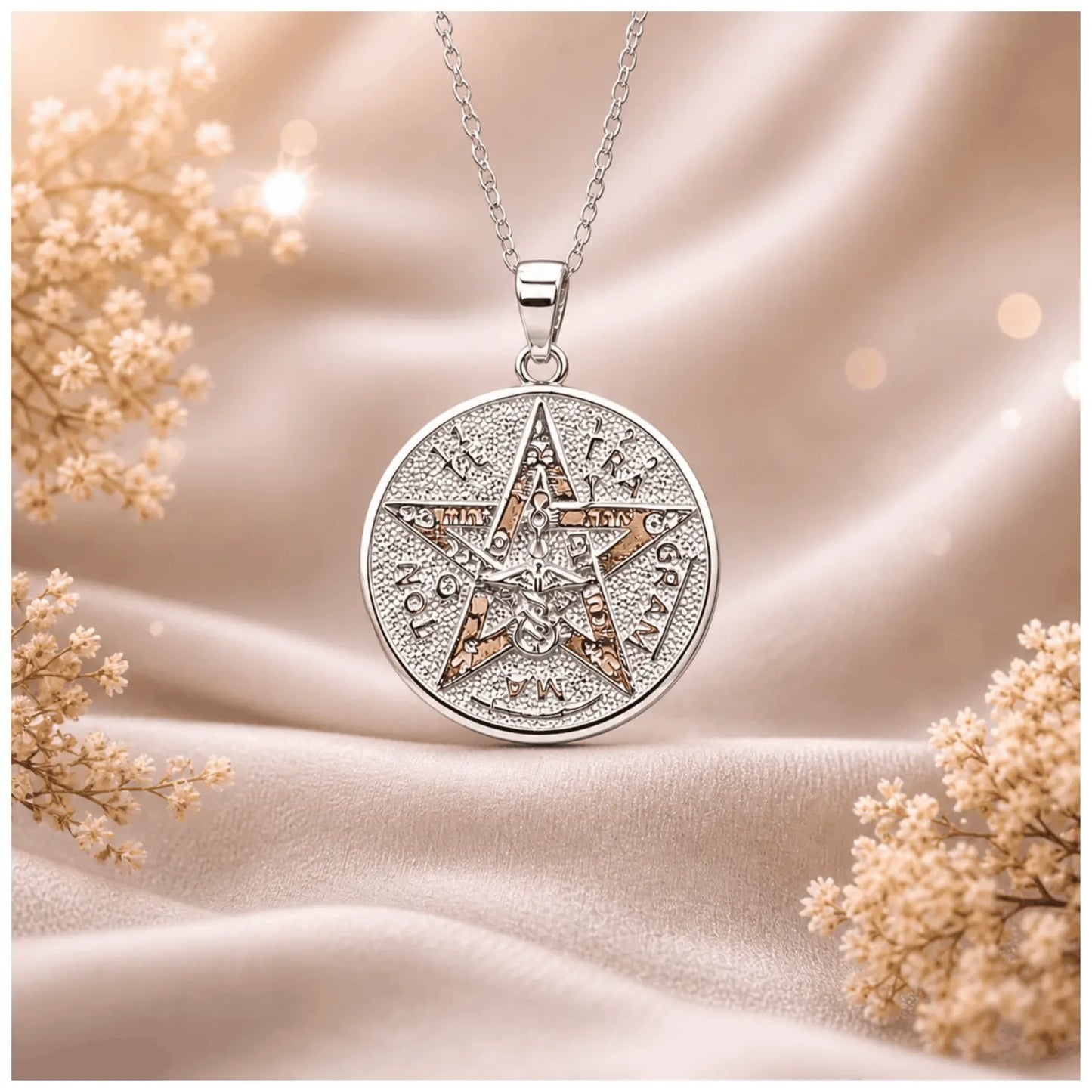 Collar Tetragramaton Amuleto de Plata Espiritual - Bisutería Lola D