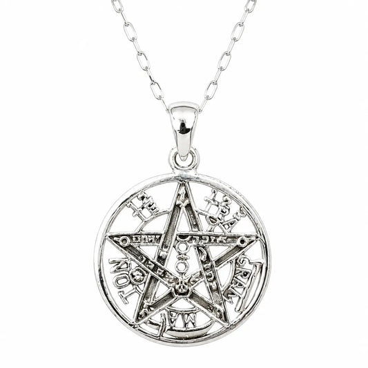 Collar Tetragrámaton de Plata para Protección - Bisutería Lola A