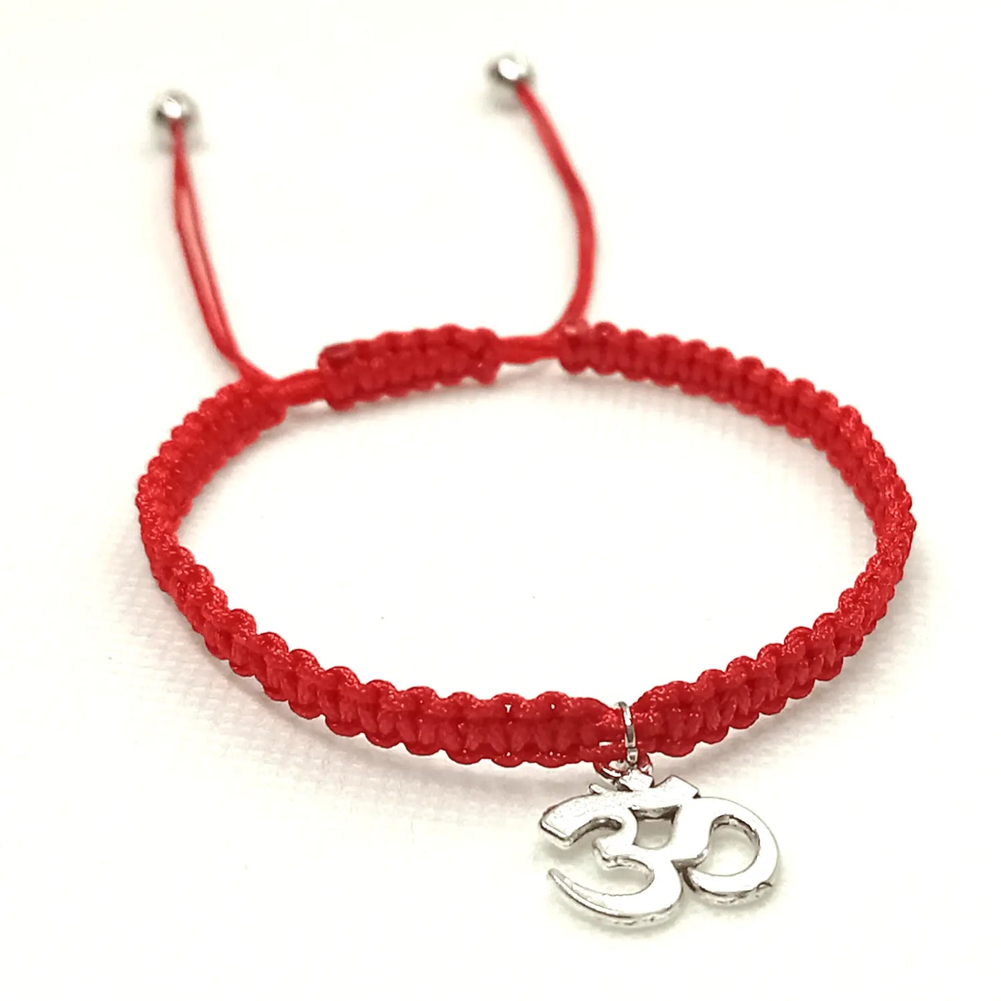 Pulsera Artesanal Hilo Rojo Dije Om