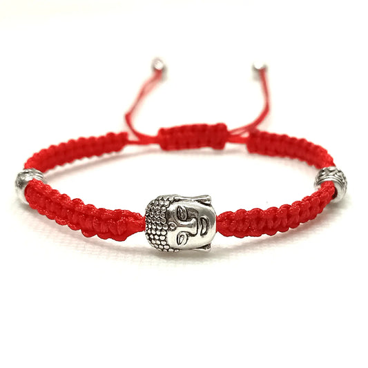 Pulsera Artesanal Hilo Rojo con dije de Buda