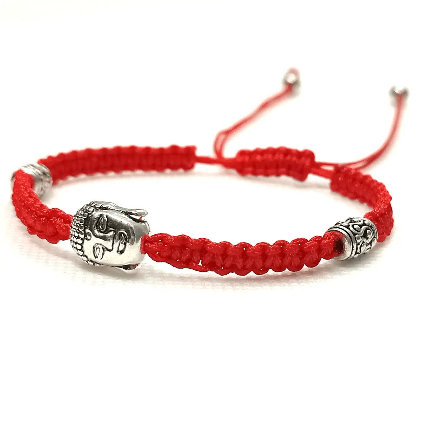 Pulsera Artesanal Hilo Rojo con dije de Buda