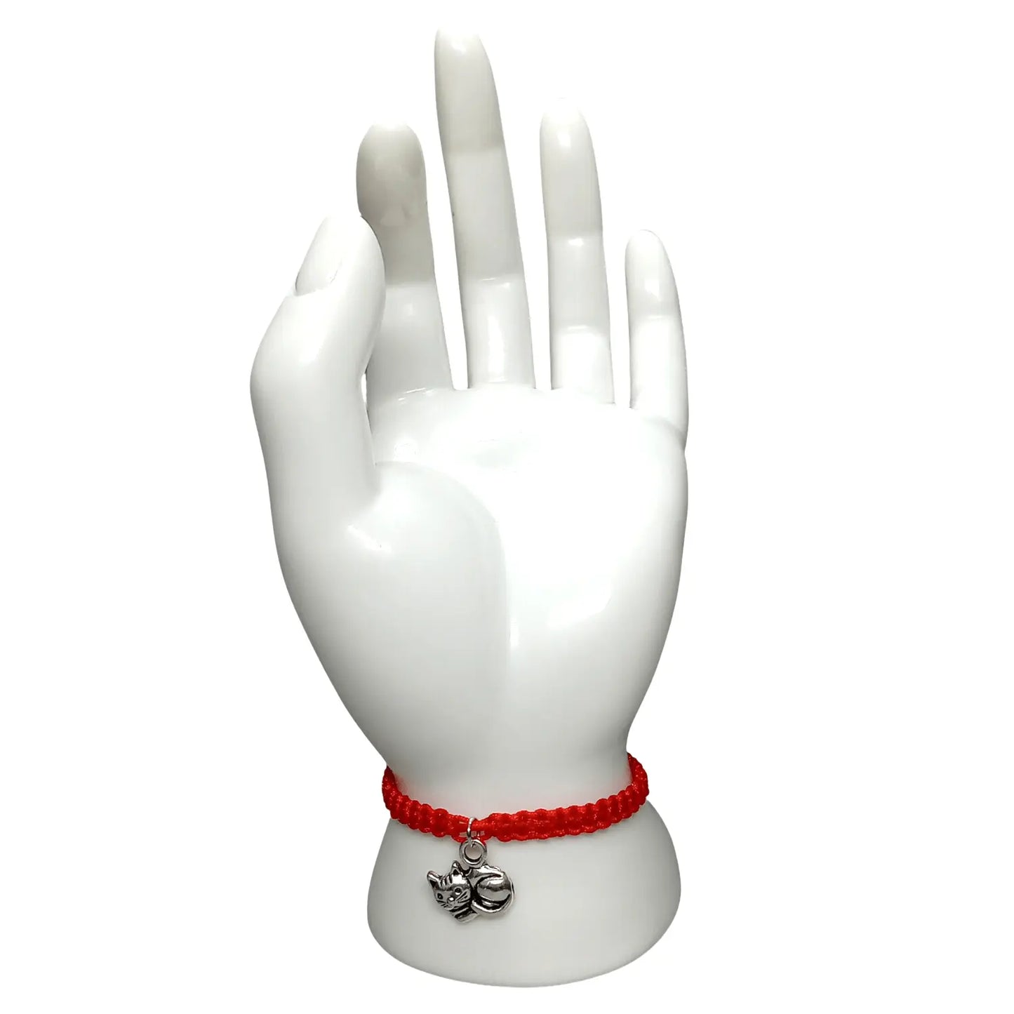 Pulsera Hilo Rojo con Dije de Gatito