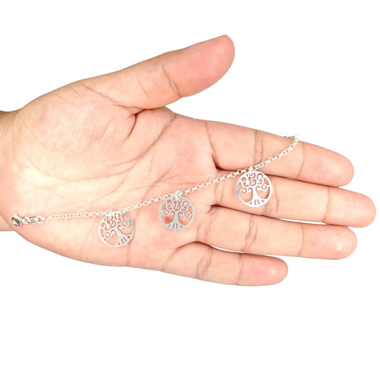 Pulsera Árbol de la Vida de Plata Conéctate con la Sabiduría Ancestral - Bisutería Lola A