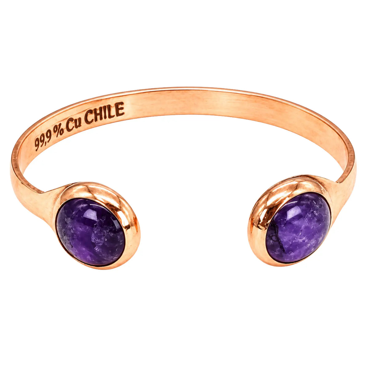 Pulsera Cobre Chileno y Amatista para Protección - Bisutería Lola A