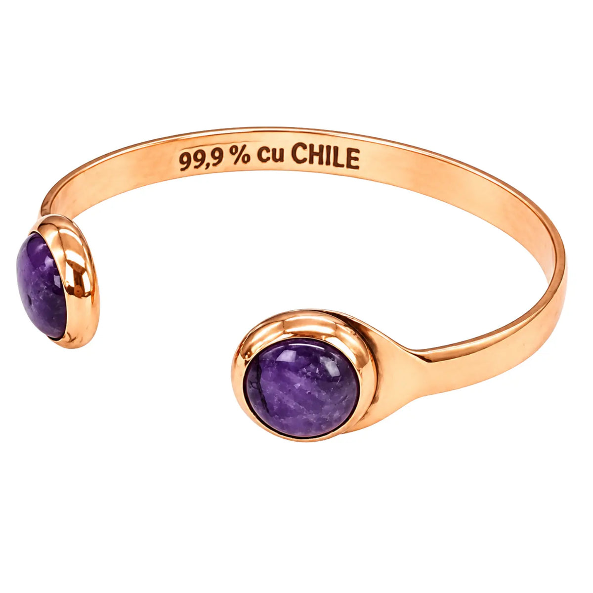 Pulsera Cobre Chileno y Amatista para Protección - Bisutería Lola C