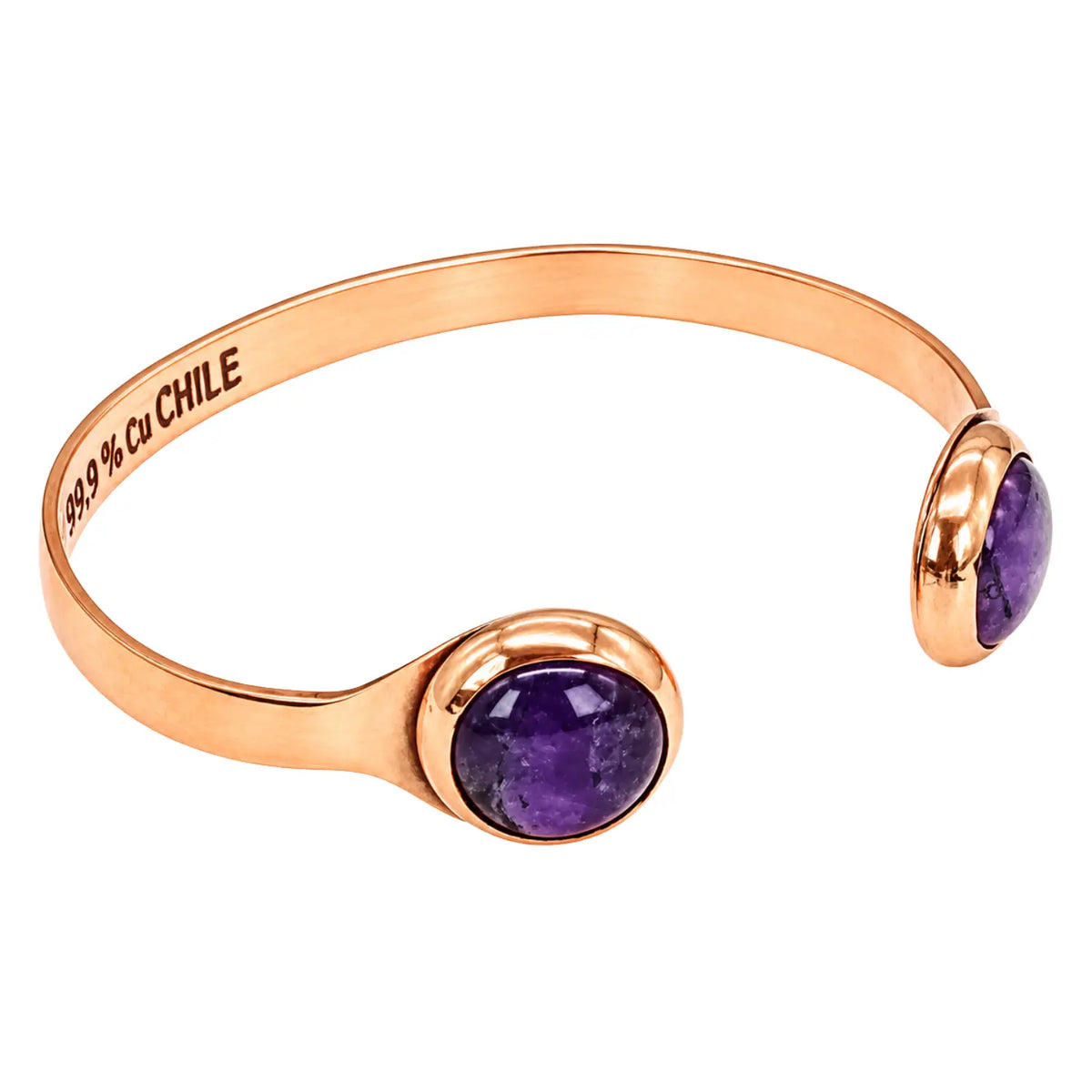 Pulsera Cobre Chileno y Amatista para Protección - Bisutería Lola D