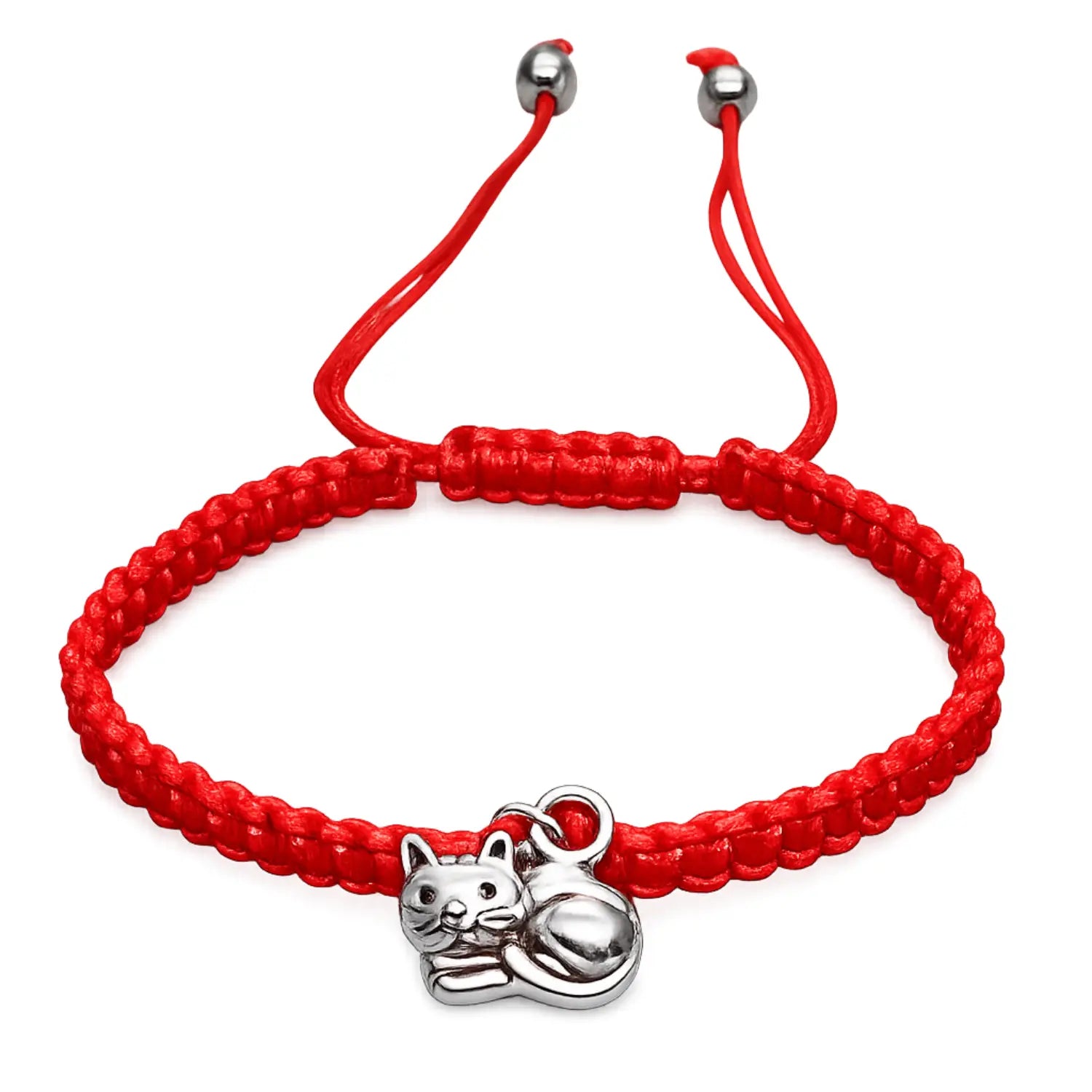 Pulsera Hilo Rojo con Dije de Gatito - Bisutería Lola A