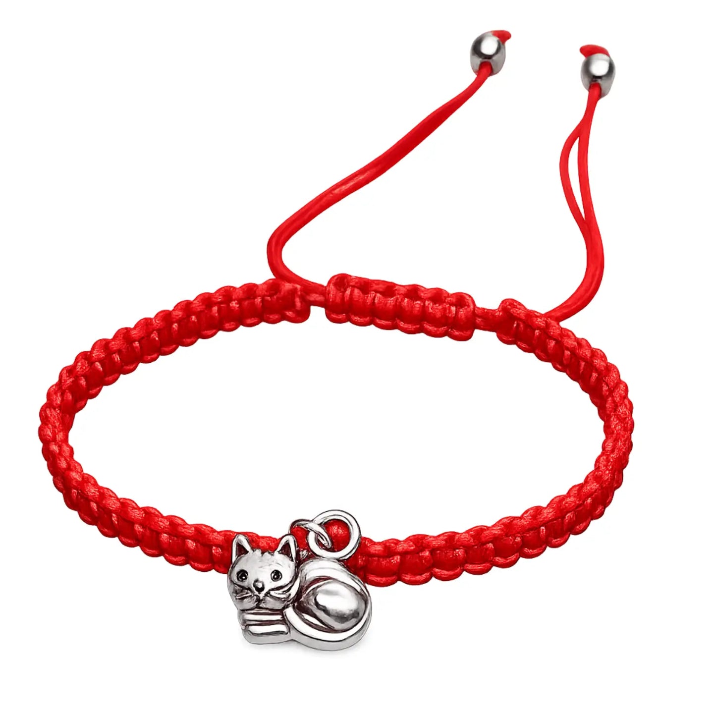 Pulsera Hilo Rojo con Dije de Gatito - Bisutería Lola F