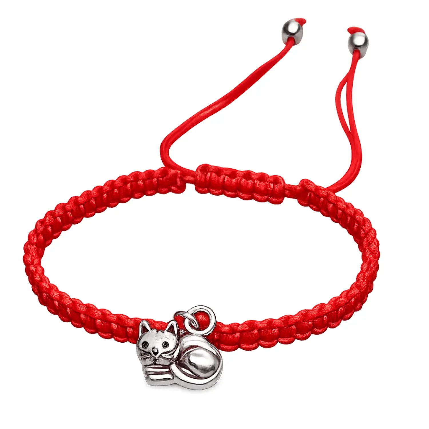 Pulsera Hilo Rojo con Dije de Gatito - Bisutería Lola F