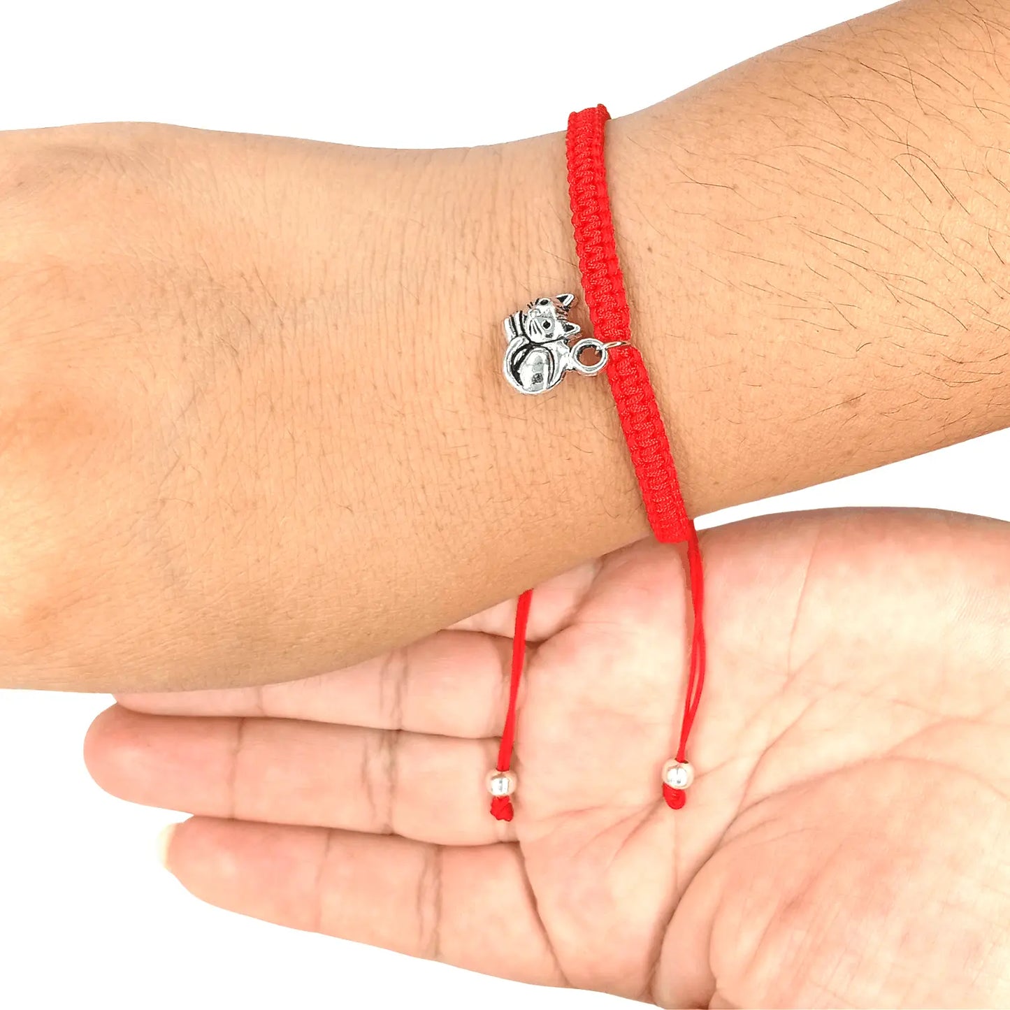 Pulsera Hilo Rojo con Dije de Gatito - Bisutería Lola B