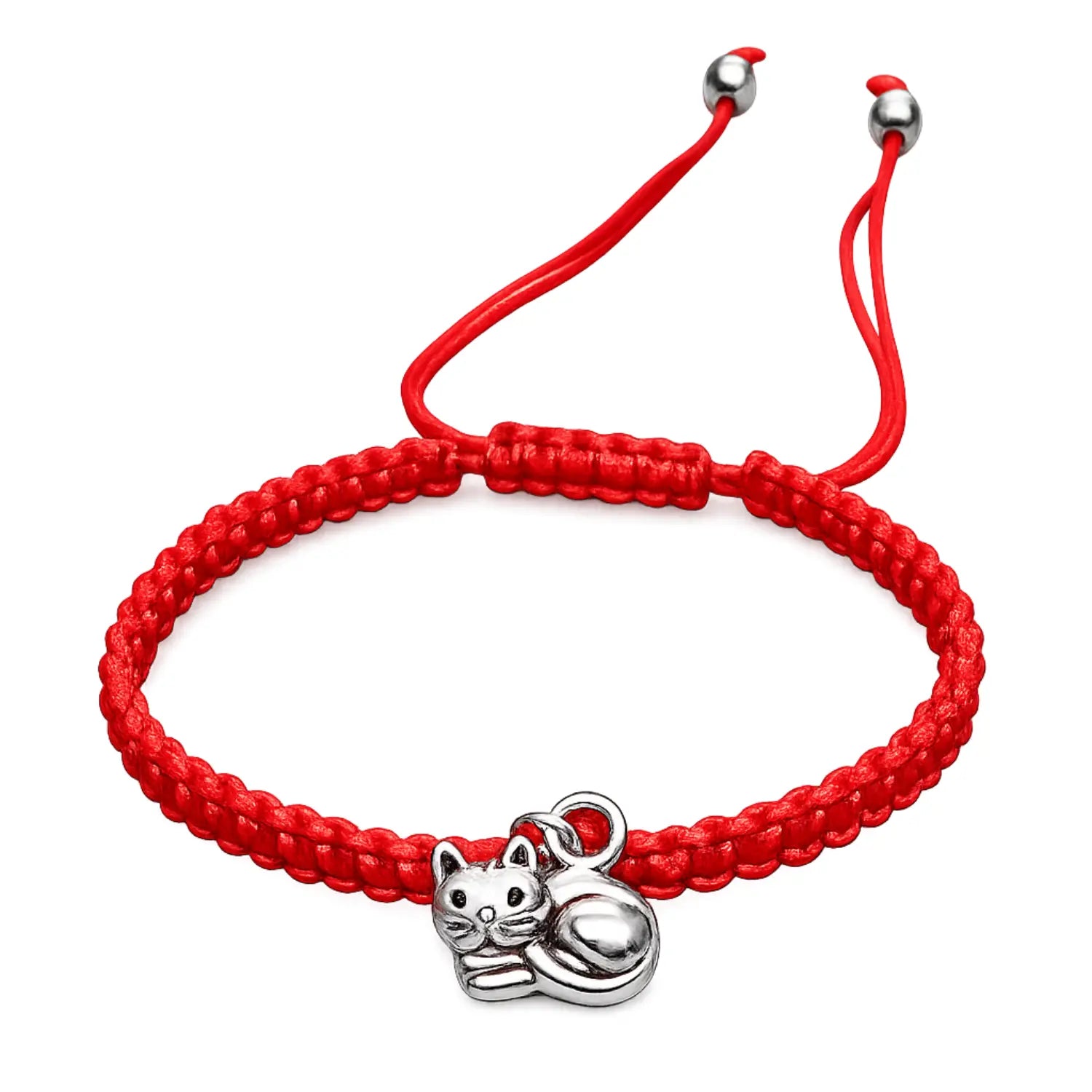 Pulsera Hilo Rojo con Dije de Gatito - Bisutería Lola E
