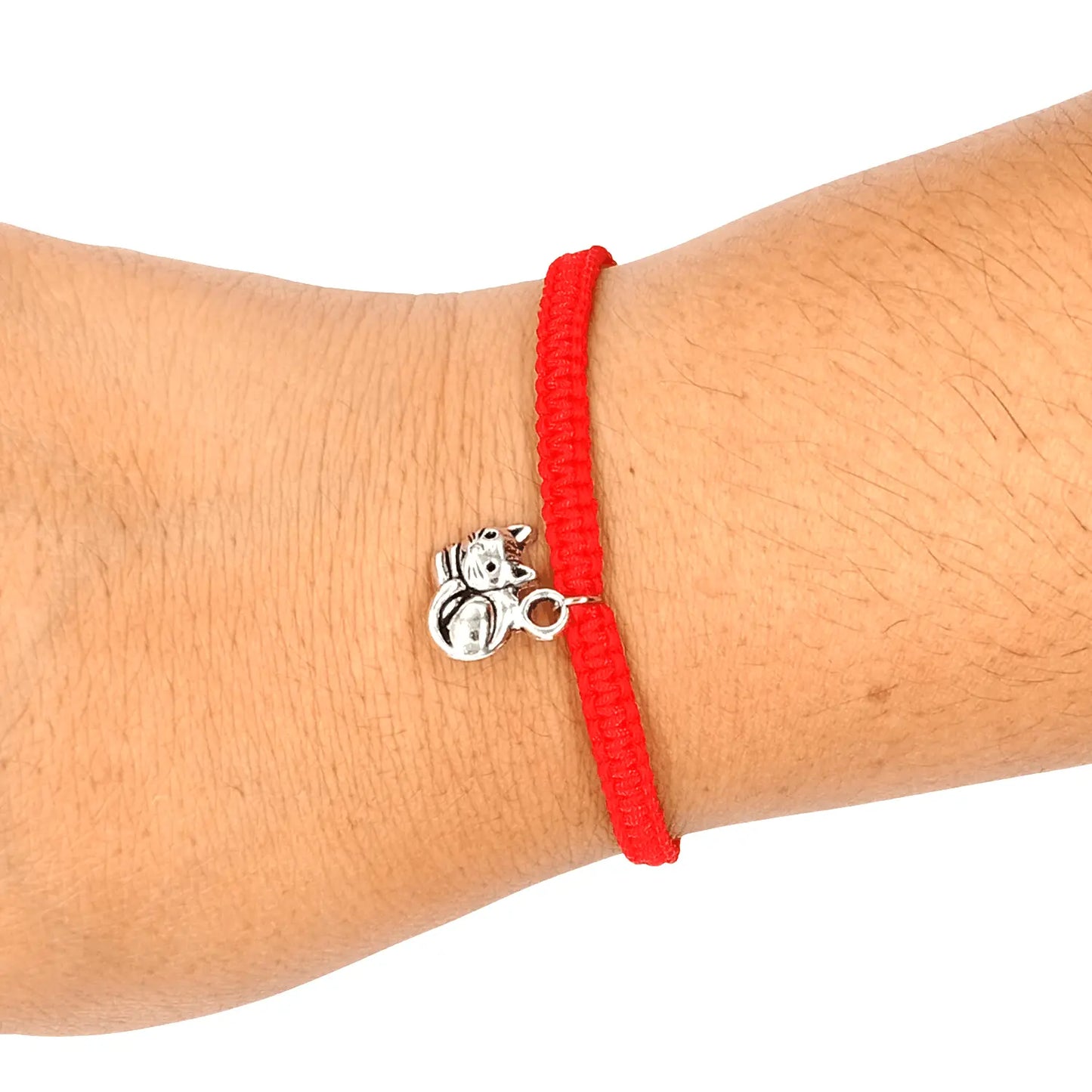 Pulsera Hilo Rojo con Dije de Gatito - Bisutería Lola D