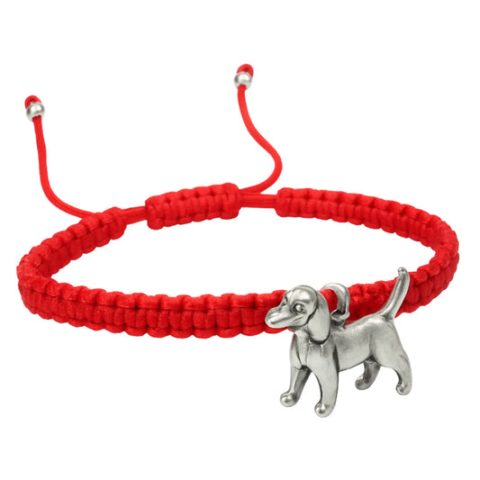 Pulsera Hilo Rojo con Dije de Perrito - Bisutería Lola A