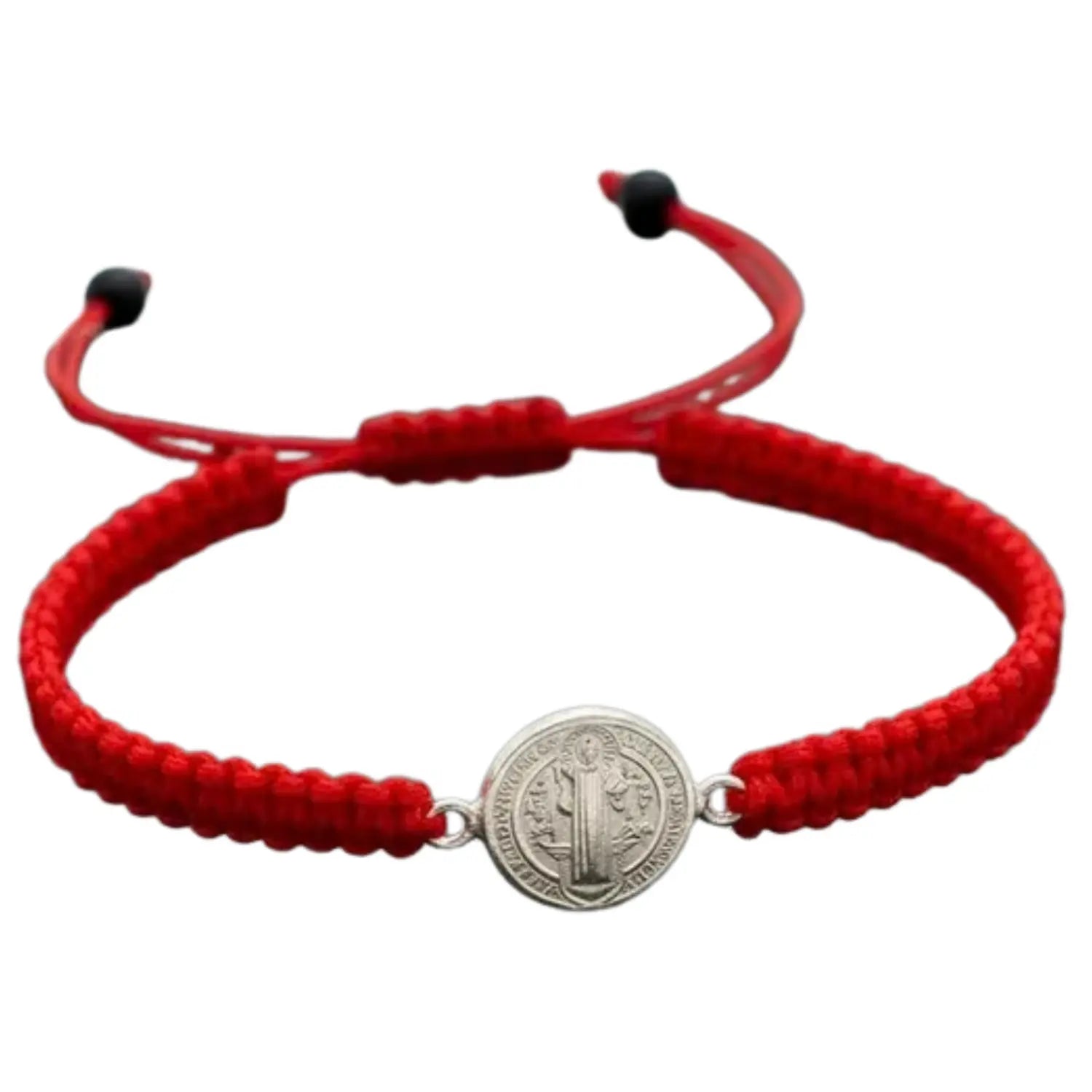 Pulsera Hilo Rojo San Benito Amuleto Protección Ajustable - BisuterÍa Lola A