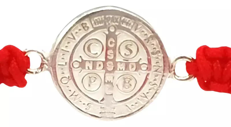 Pulsera Hilo Rojo San Benito Amuleto Protección Ajustable - BisuterÍa Lola I