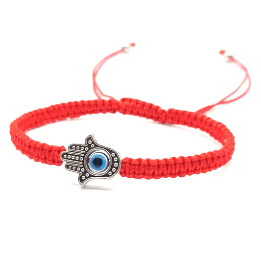 Pulsera Mano de Fátima con Ojo Turco - Pulsera Hilo Rojo - Bisuteria Lola A