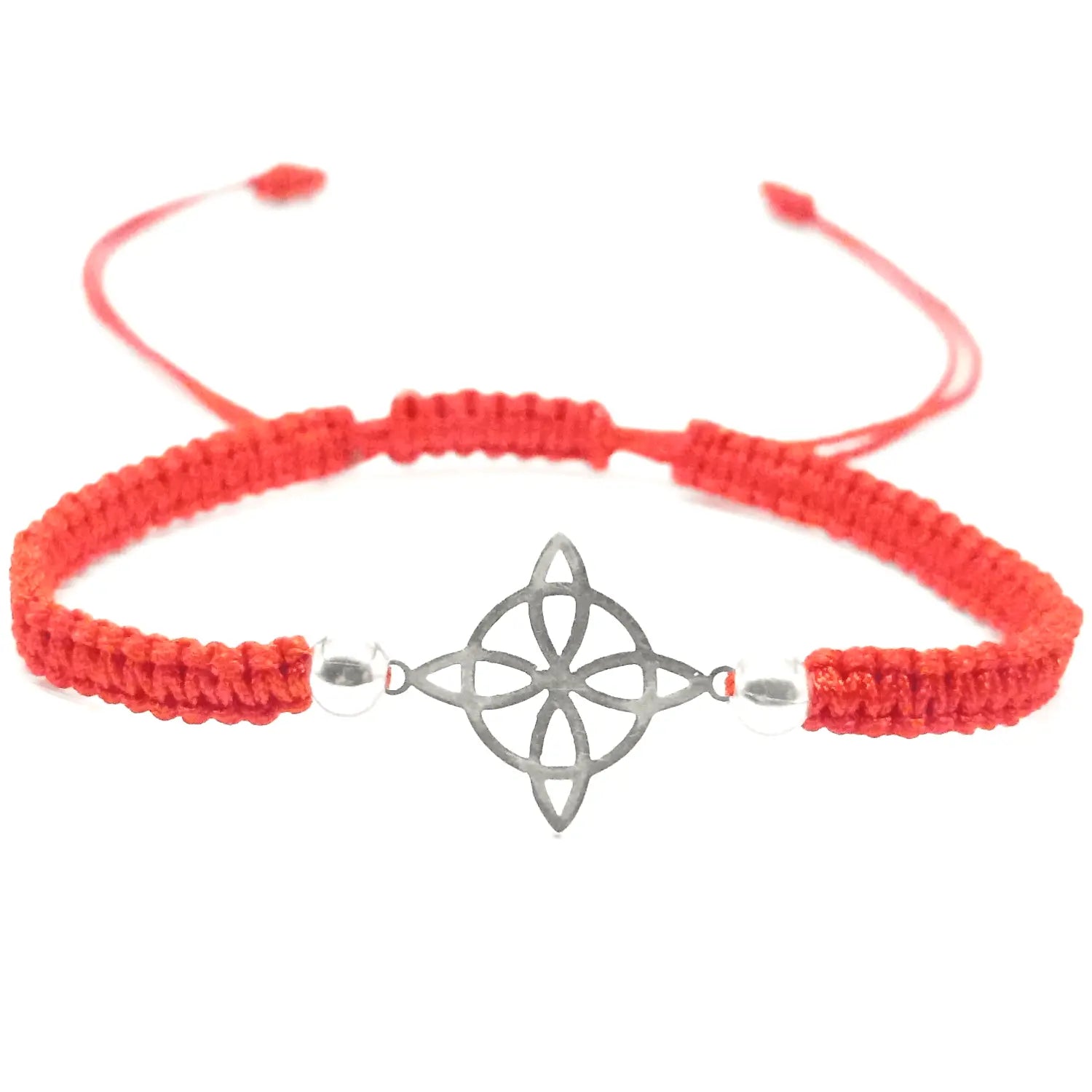 Pulsera Nudo de bruja Plata – Pulsera de Protección Roja  - Bisuteria Lola A