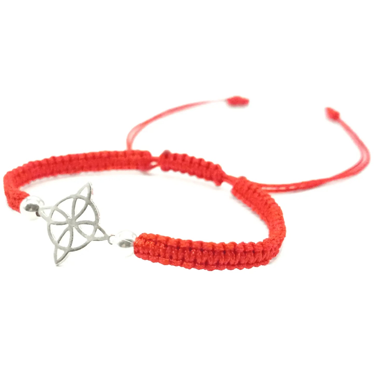 Pulsera Nudo de bruja Plata – Pulsera de Protección Roja  - Bisuteria Lola C