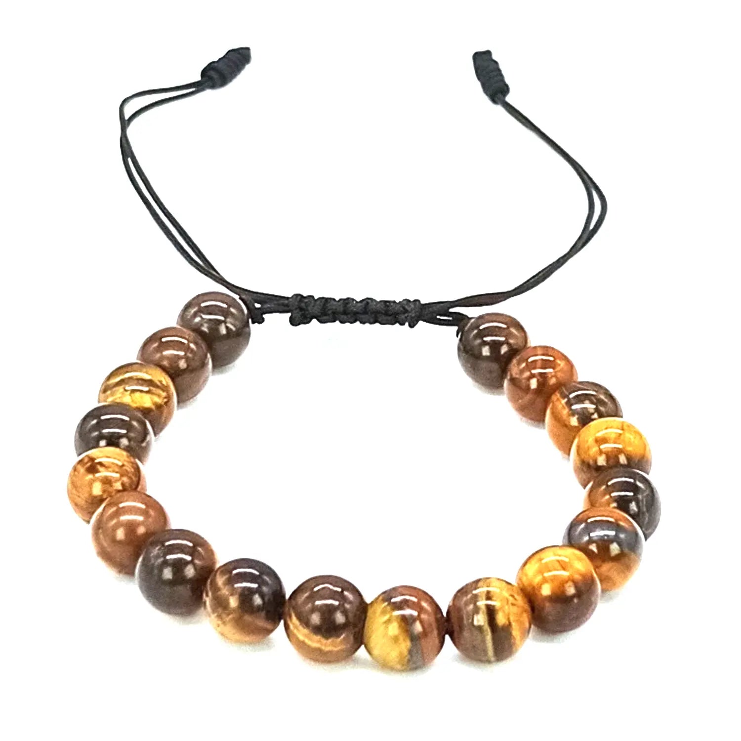 Pulsera Ojo de Tigre Ajustable Piedra Natural - Bisutería Lola A