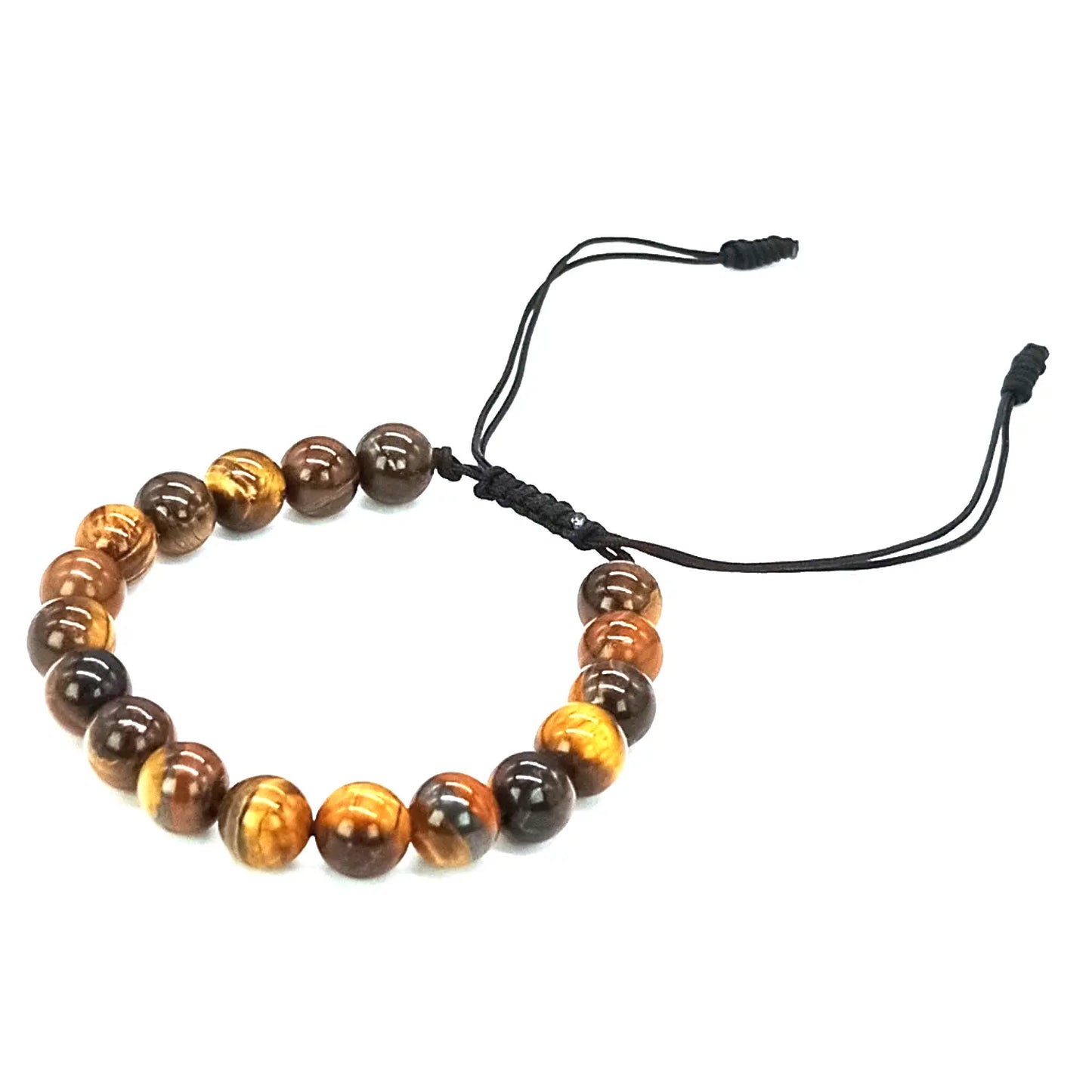 Pulsera Ojo de Tigre Ajustable Piedra Natural - Bisutería Lola D