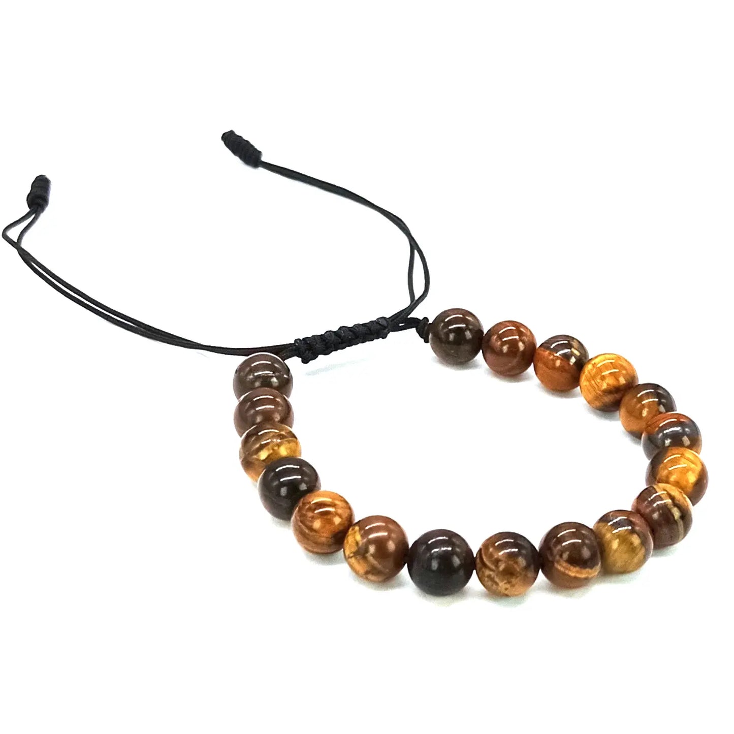 Pulsera Ojo de Tigre Ajustable Piedra Natural - Bisutería Lola B