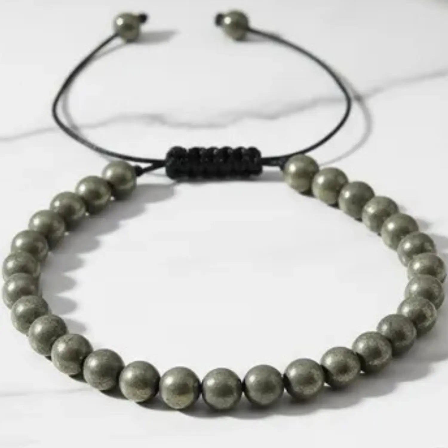 Pulsera Artesanal Piedra Natural Pirita - Bisutería Lola D