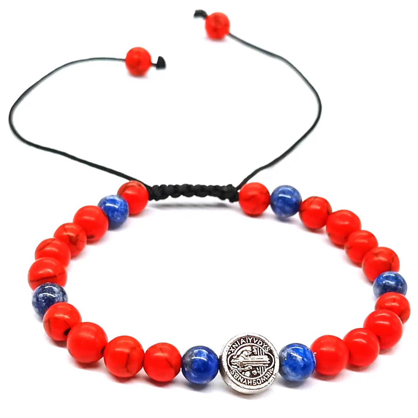 Pulsera San Benito Howlita y Lapislázuli - Bisutería Lola A