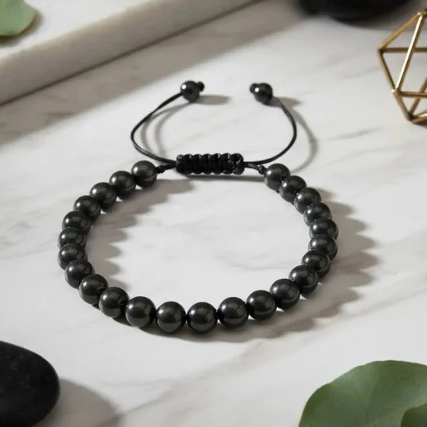 Pulsera Shungita Ajustable - Piedra Natural Original - Bisutería Lola D