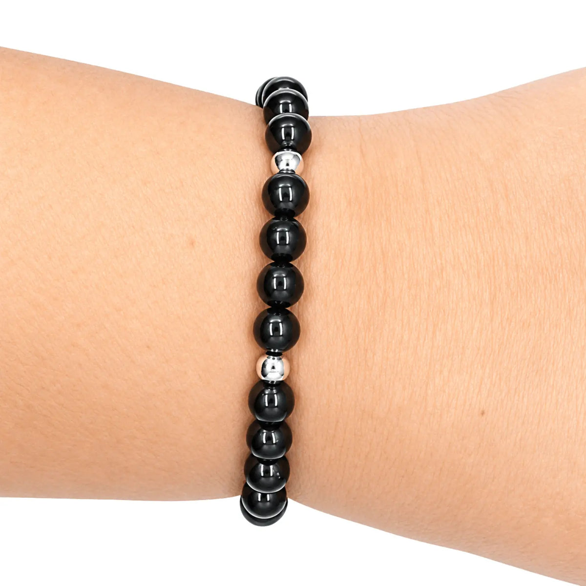Pulsera Shungita y Plata 925 Piedra Natural Ajustable - Bisutería Lola D