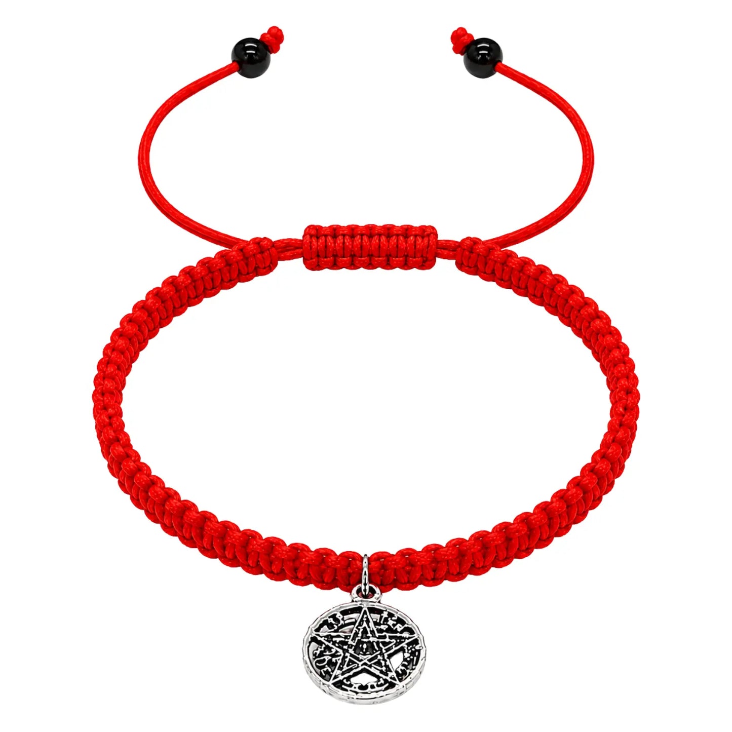 Pulsera Tetragramaton Plata 925 con Hilo Rojo Protección espiritual - Bisutería Lola A