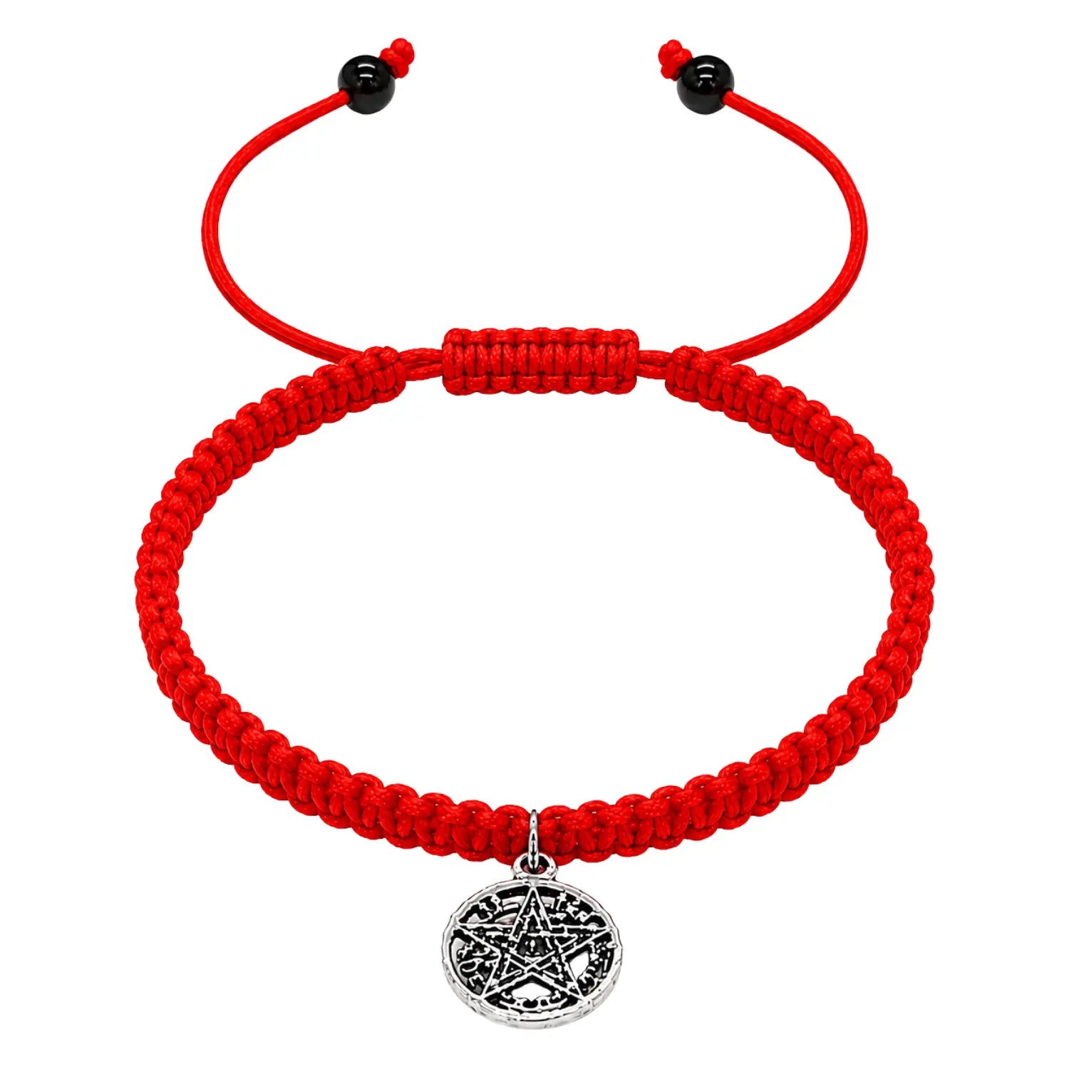 Pulsera Tetragramaton Plata 925 con Hilo Rojo Protección espiritual - Bisutería Lola A