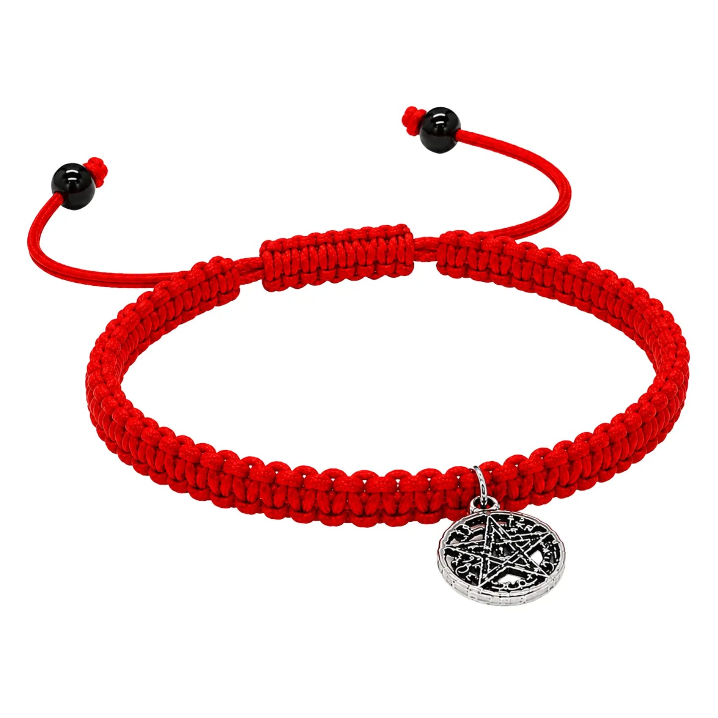 Pulsera Tetragramaton Plata 925 con Hilo Rojo Protección espiritual - Bisutería Lola E