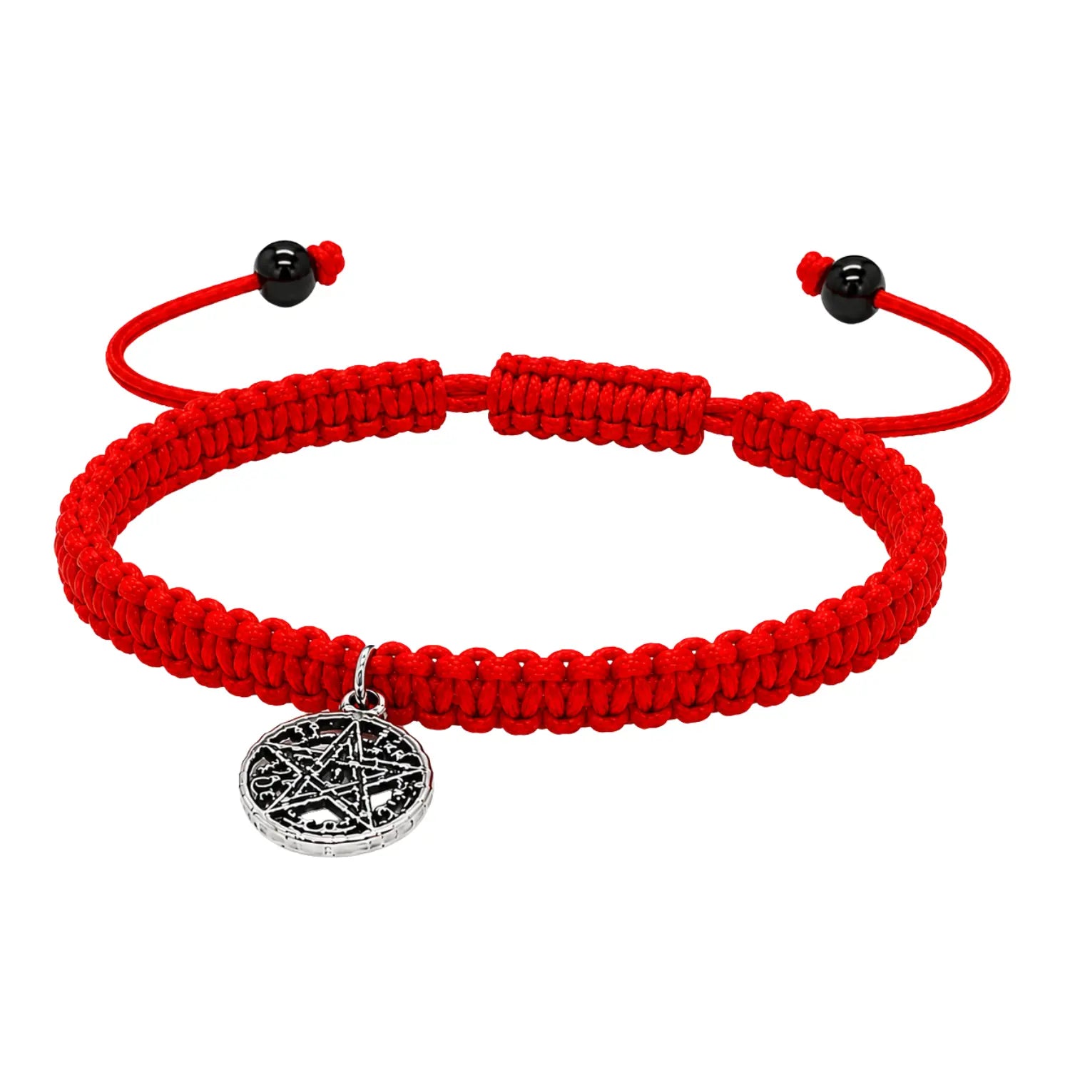 Pulsera Tetragramaton Plata 925 con Hilo Rojo Protección espiritual - Bisutería Lola C