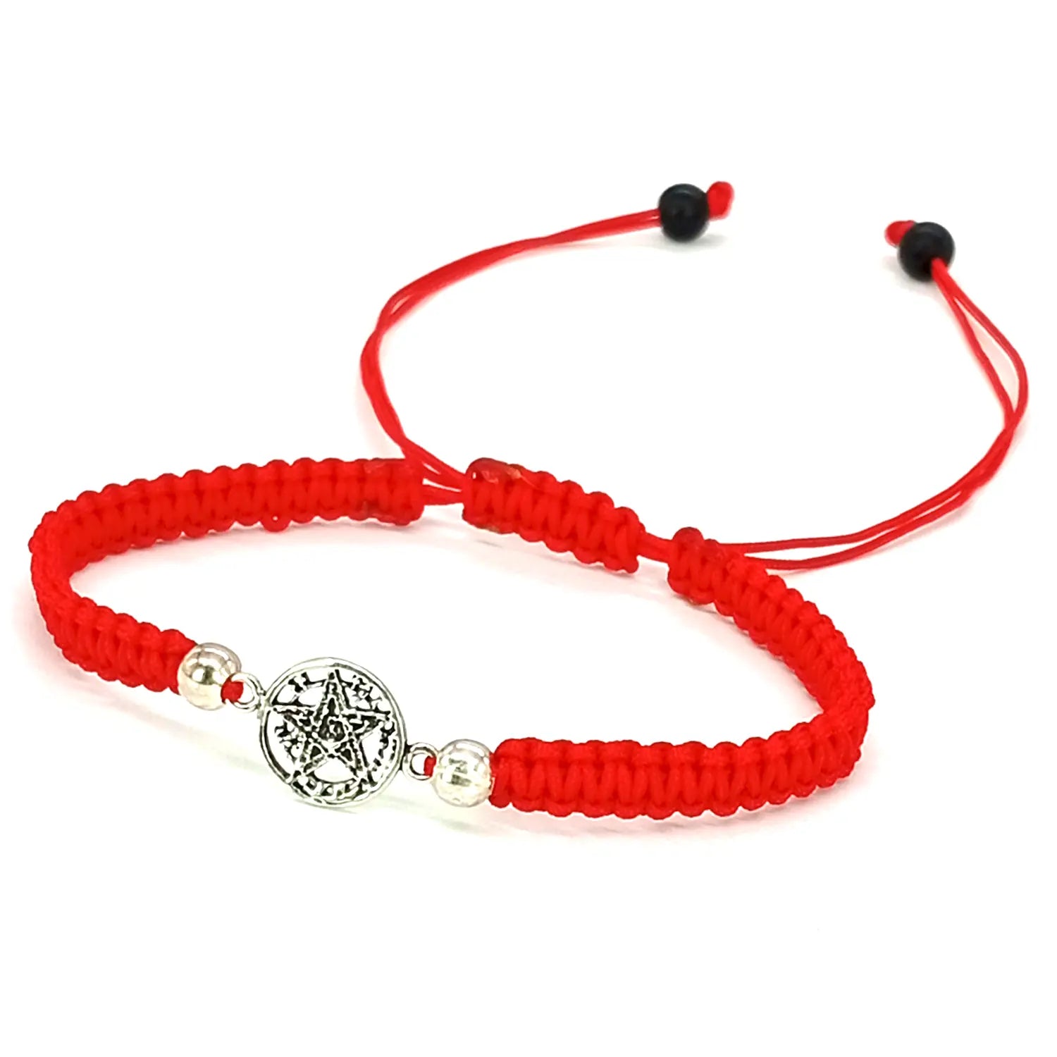 Pulsera Tetragramaton Plata 925 con Hilo Rojo | Protección espiritual y fuerza interior - Bisutería Lola B