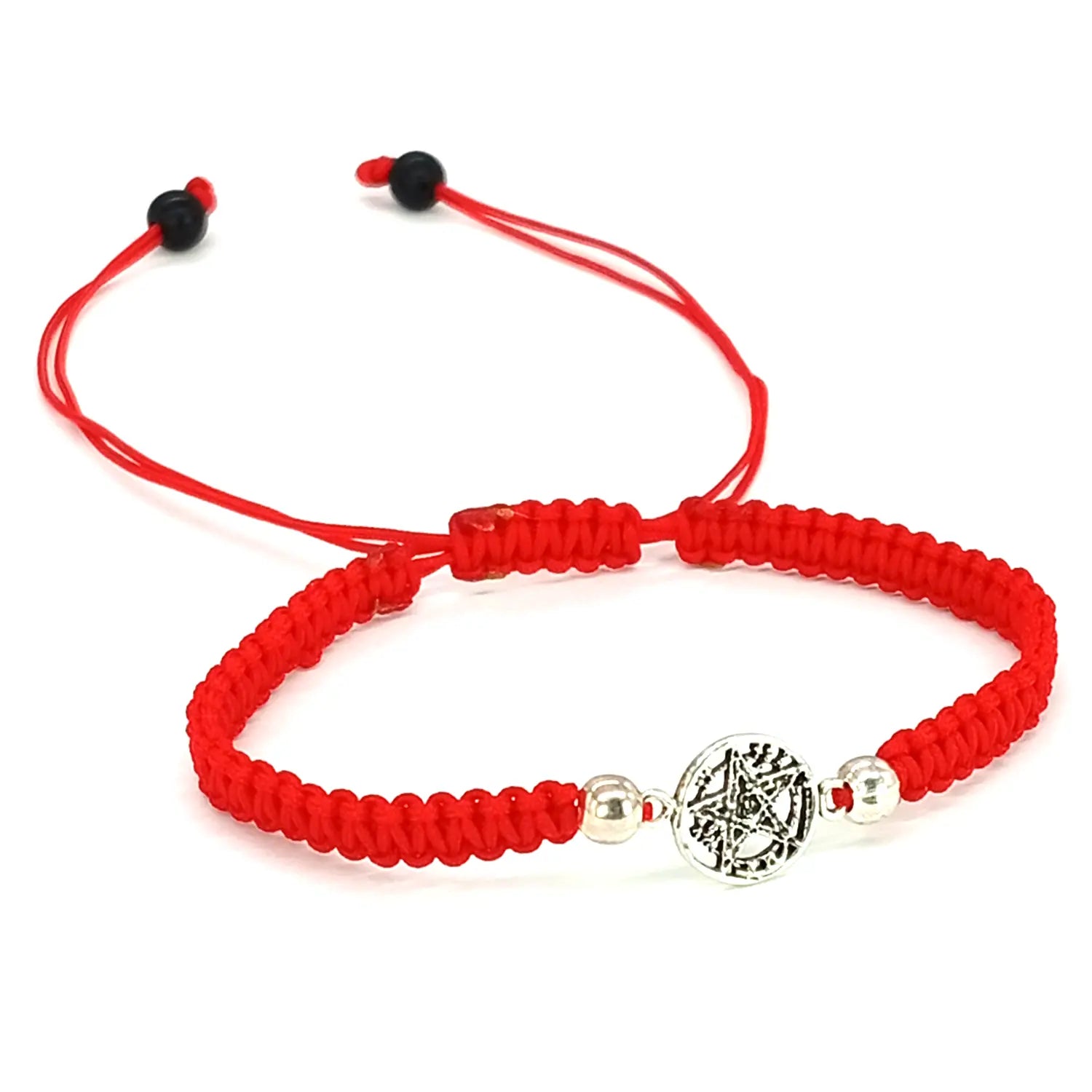 Pulsera Tetragramaton Plata 925 con Hilo Rojo | Protección espiritual y fuerza interior - Bisutería Lola C