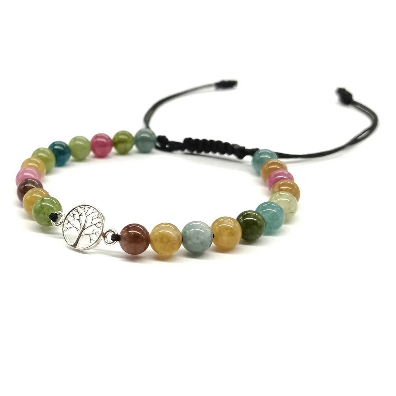 Pulsera Árbol de la Vida Piedra Jade Turmalina Ajustable - Bisutería Lola 2