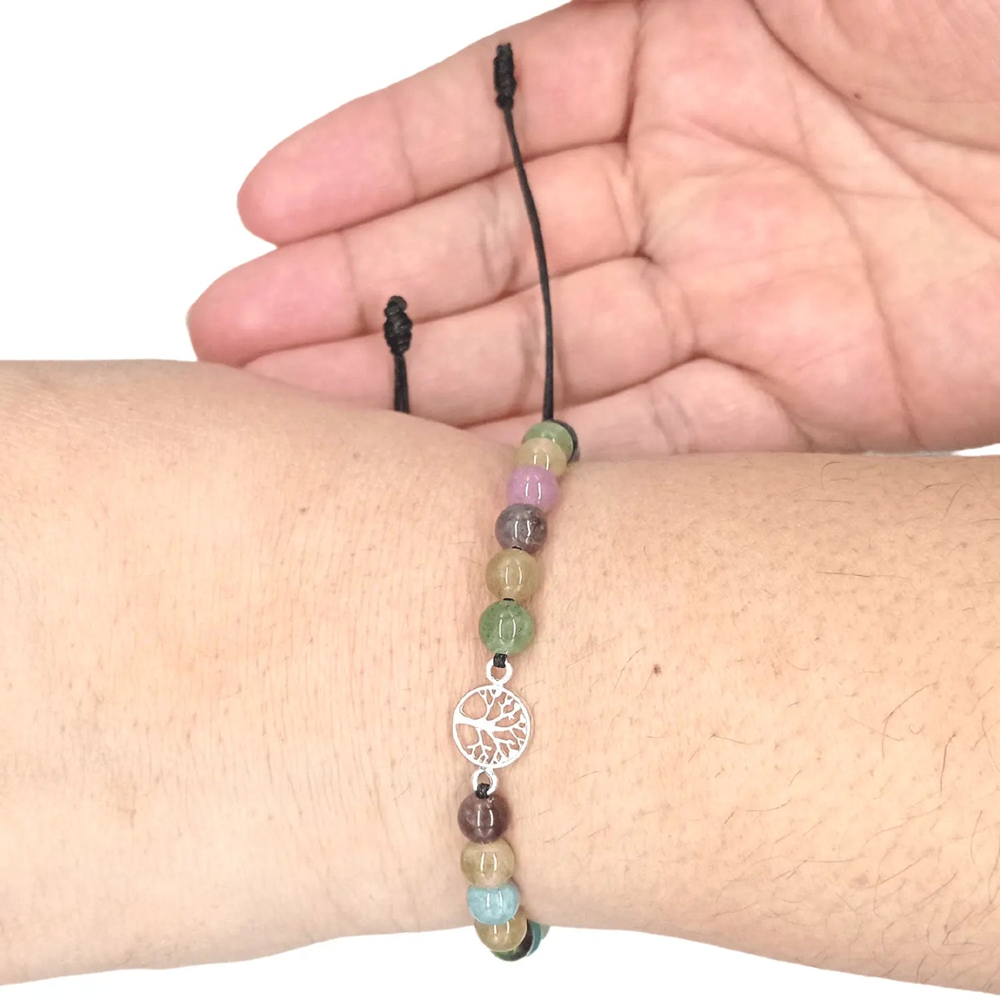 Pulsera Árbol de la Vida Piedra Jade Turmalina Ajustable - Bisutería Lola 3