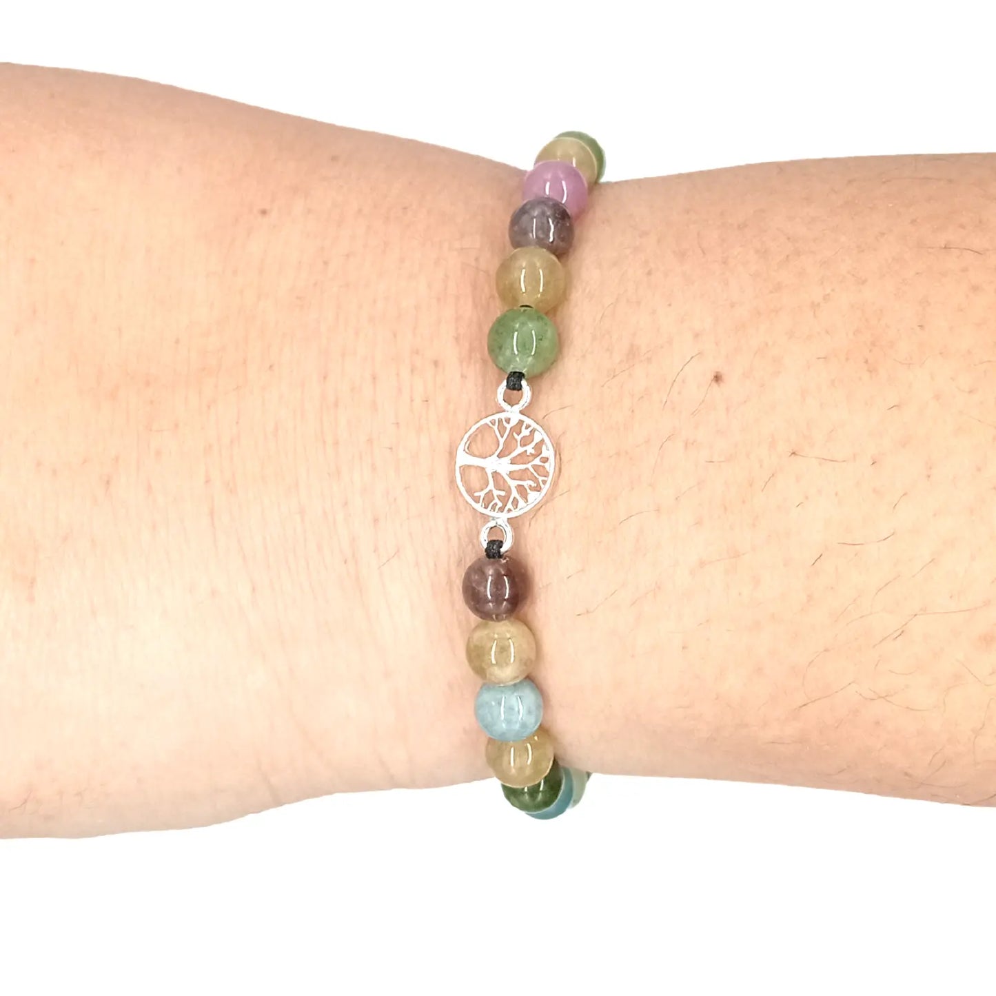 Pulsera Árbol de la Vida Piedra Jade Turmalina Ajustable - Bisutería Lola 5